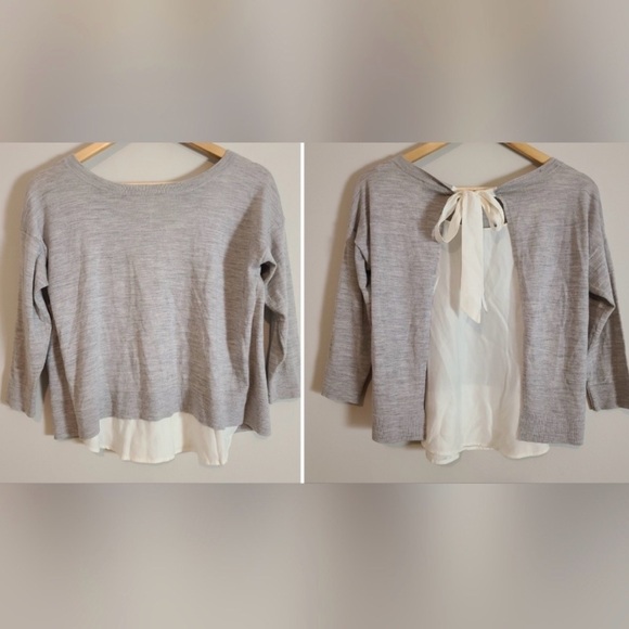 Club Monaco Sweaters - Club‎ Monaco wool silk tie back sweater